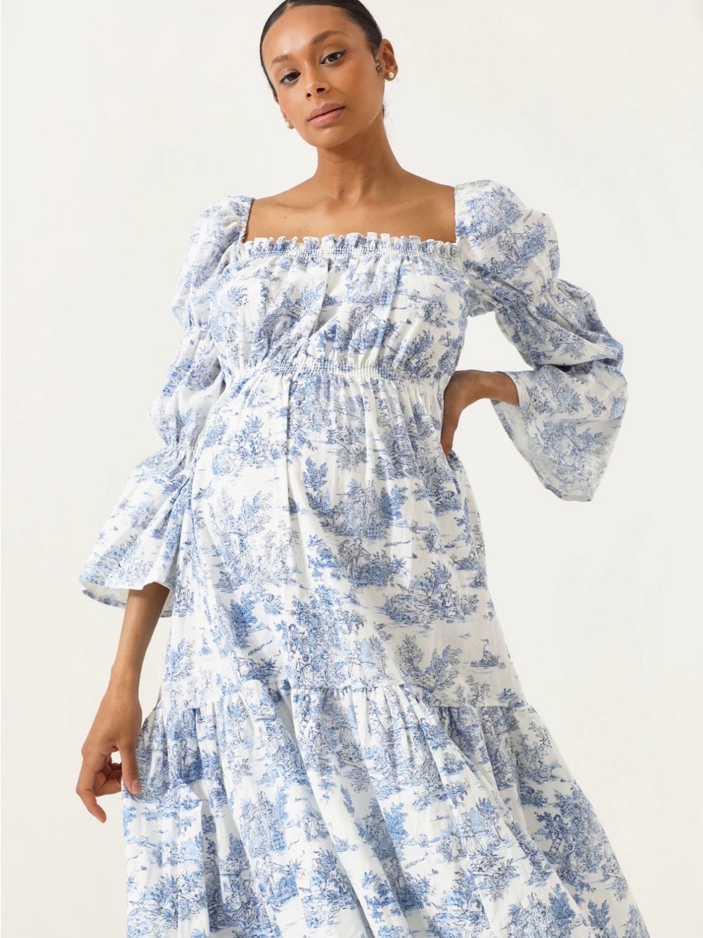 Nothing fits but HEIN DRESS toile blue and white
